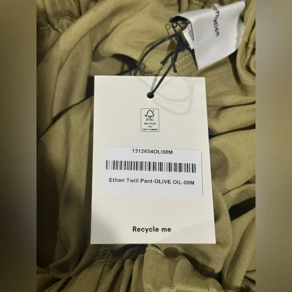 Reformation Olive Twill  Wide Leg Pants - Picture 5 of 7